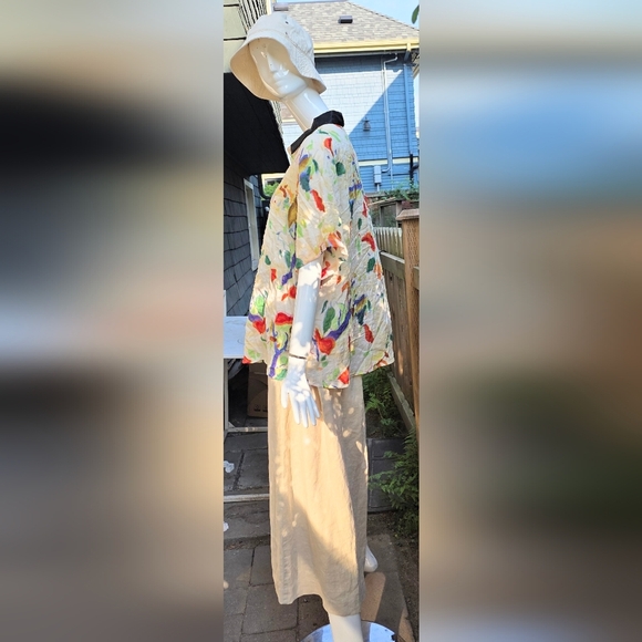 Zanzea Water color Cotton/Rayon Abstract Shirt.  US XL. Lightweight Short Sleeve - Picture 5 of 14